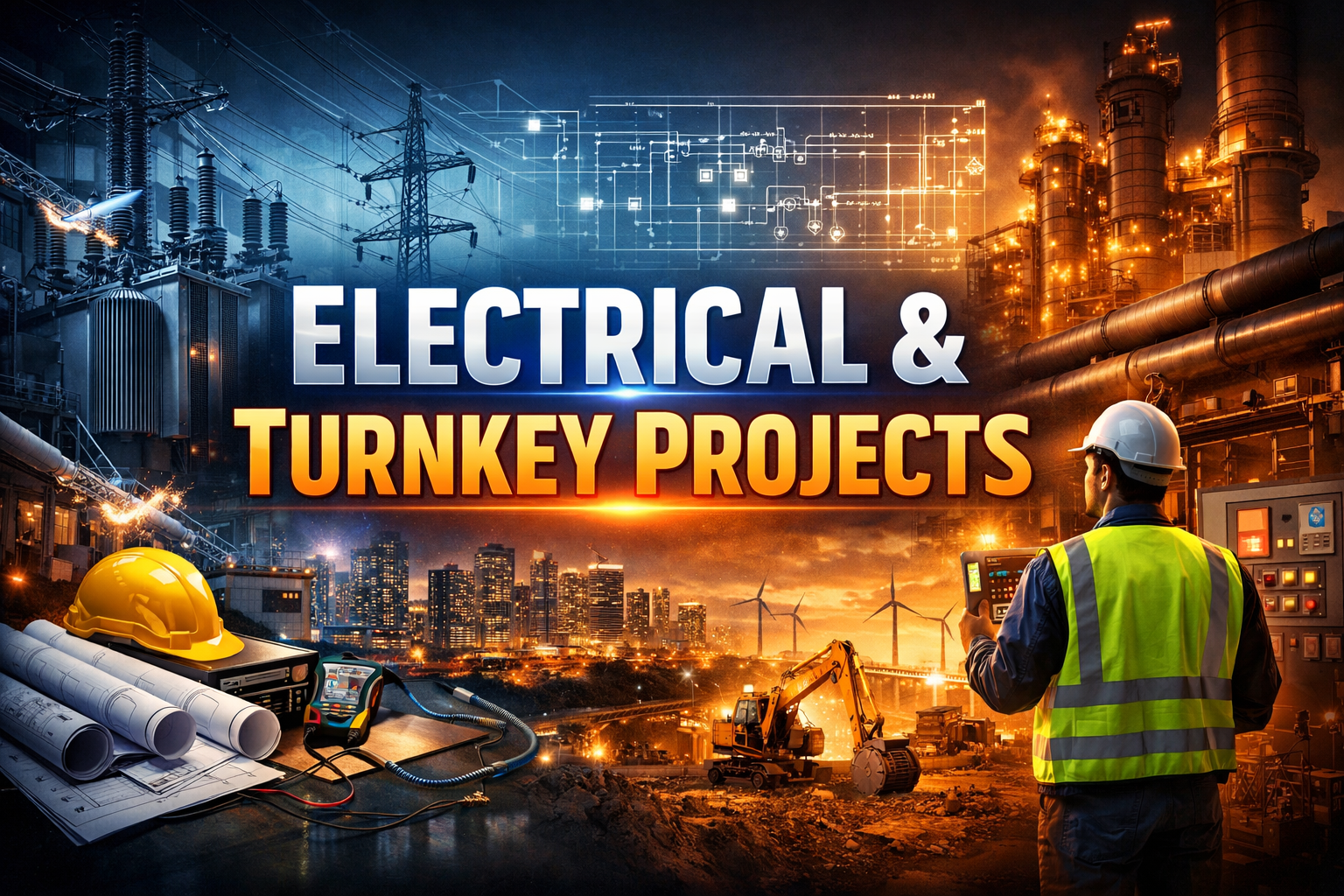 Industrial electrical and turnkey projects engineer at construction site Tech-Pro Engineers & Consultant