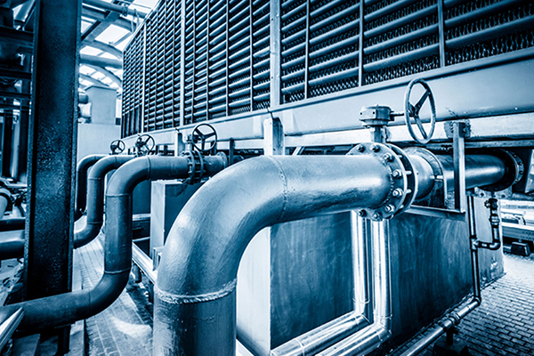 Professionals in a sleek office with a glowing blue arrow and digital graphics.