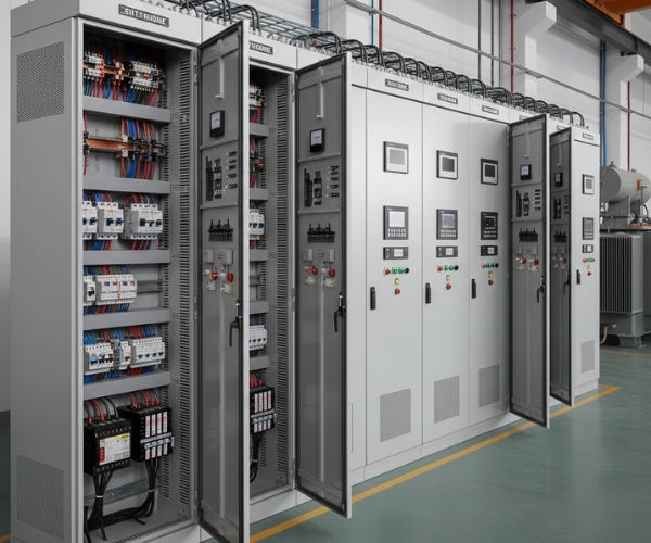 Industrial Electrical Panel Diagram Showing Selective Tripping for Fault Protection