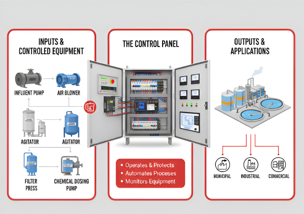 Water and Wastewater Control Panel Diagram for Industrial Automation Systems