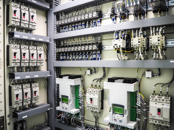Industrial electrical control panel with MCCBs contactors relays and wiring Three Phase Electric Company